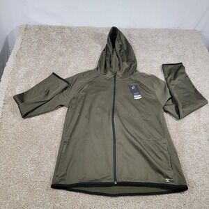 Xersion Mens Quick-Dri Fleece Nwt Hoodie Full Zip Olive Green Athletic Jacket XL